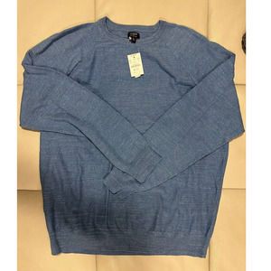 NWT J. Crew Factory Sweater Men's XL Blue 100% Cotton $79.50